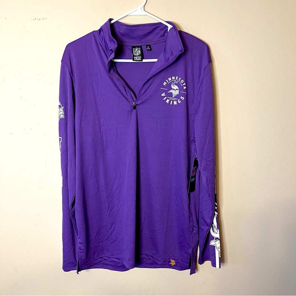 Minnesota Vikings long sleeve quarter zip size medium NWT